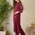 Maroon cotton a-line kurta with trousers