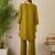 Olive rayon a-line kurta with palazzos