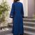 Blue rayon a-line kurta with palazzos
