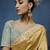 mustard pure based fancy fabric embroidery saree