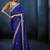 blue pure based fancy fabric embroidery saree
