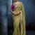 olive pure based fancy fabric embroidery saree