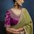 olive pure based fancy fabric embroidery saree