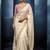 off-white pure based fancy fabric embroidery saree