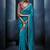 sky blue pure based fancy fabric embroidery saree
