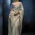 grey pure based fancy fabric embroidery saree