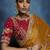 orange pure based fancy fabric embroidery saree
