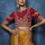 orange pure based fancy fabric embroidery saree