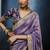 lavender pure based fancy fabric embroidery saree
