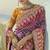 purple pure patan patola silk blend saree in heavy hand work mirror cut dana & moti design