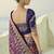 purple pure patan patola silk blend saree with mirror & heavy moti handwork