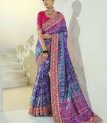 rama pure patan patola saree with mirror cut dana & moti heavy handwork