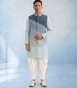 Denim blue woven bandhi jacket