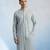 Baby blue embroidered georgette kurta pant set