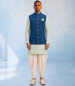 Denim blue woven bandhi jacket