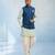 Denim blue woven bandhi jacket