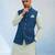 Denim blue woven bandhi jacket