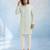 Mint green embroidered georgette kurta pant set