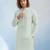 Mint green embroidered georgette kurta pant set