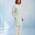 Mint green embroidered georgette kurta pant set