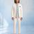 Off white and grey embroidered light wool bandhgala and pant set