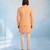 Peach embroidered cotton silk bandhi jacket