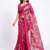pink erod soft with fancy digital print with tissue saree