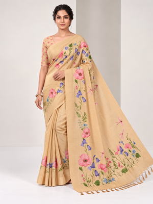 chiku erod soft with fancy digital print with tissue saree 1