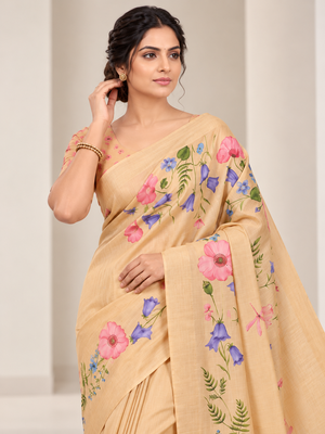 chiku erod soft with fancy digital print with tissue saree 5