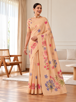 chiku erod soft with fancy digital print with tissue saree 1