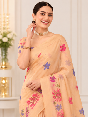chiku erod soft with fancy digital print with tissue saree 4