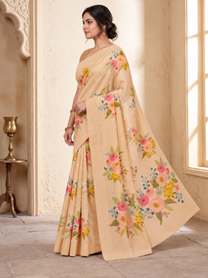chiku erod soft with fancy digital print with tissue saree 2