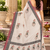 white embroidery work linen saree