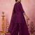 Women's Gorgeous Embroidery Work Vichitra Silk Fabric Straight Kurta Sharara and Dupatta Set