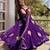 Women's Gorgeous Embroidery Work Fendy Silk Satin Fabric Flared Anarkali Palazzo and Dupatta Set