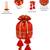 jashn edit red & gold floral embroidered brocade potli