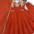 Rust roman readymade anarkali suit with embroidery & lace border work