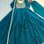 Emerald silk blend readymade anarkali suit with embroidery & sequence work
