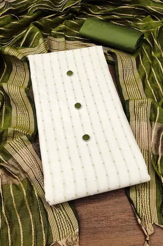 Woven Design Unstitched Dress Material