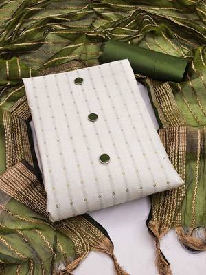 woven design unstitched dress material 2