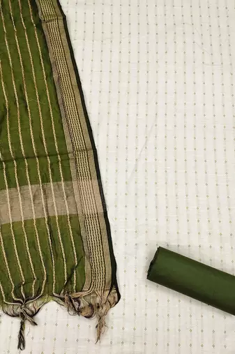 Woven Design Unstitched Dress Material