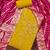 Women Yellow & Pink Printed Art Silk Embellished Unstitched Dress Material