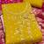 Women Yellow & Pink Printed Art Silk Embellished Unstitched Dress Material