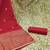 Green & Marron Embellished Unstitched Dress Material