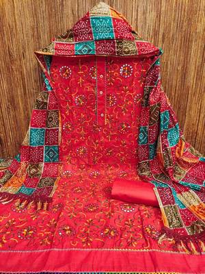Embroidered Unstitched Dress Material 2