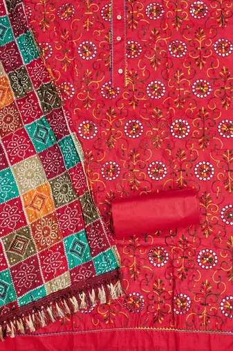 Embroidered Unstitched Dress Material