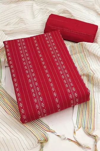 Ethnic Motifs Woven Design Unstitched Dress Material