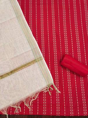 Ethnic Motifs Woven Design Unstitched Dress Material 3