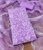 Floral Embroidered Unstitched Dress Material