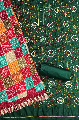 Embroidered Unstitched Dress Material